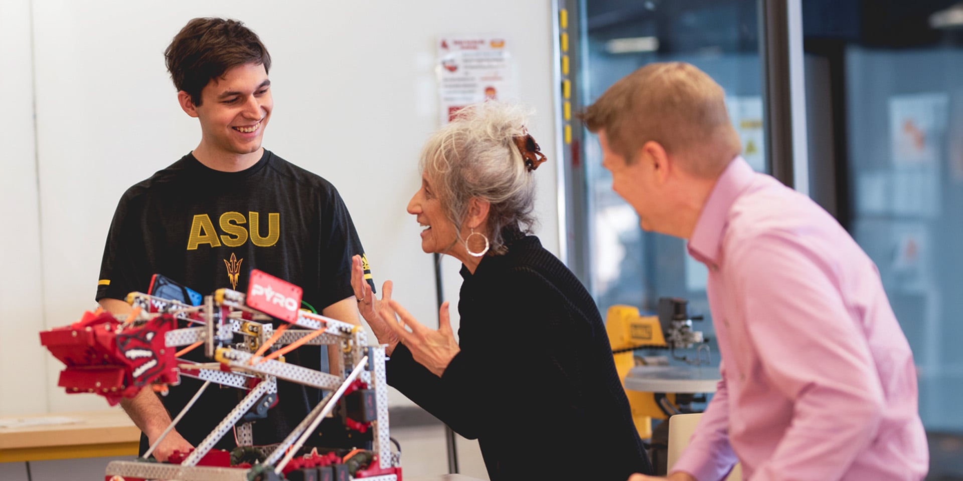 An ASU professor teaching a student
