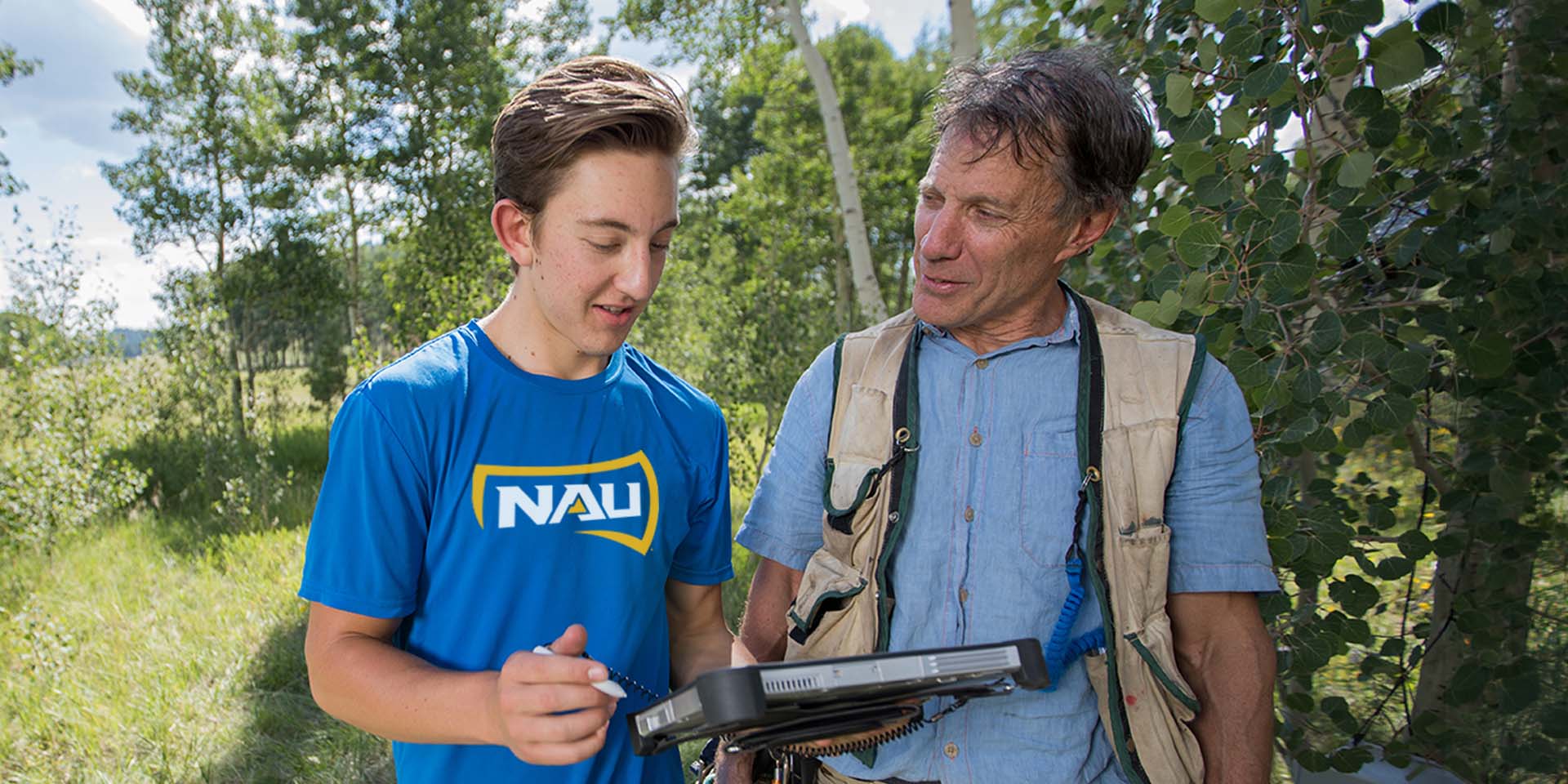 A NAU professor teaching a student
