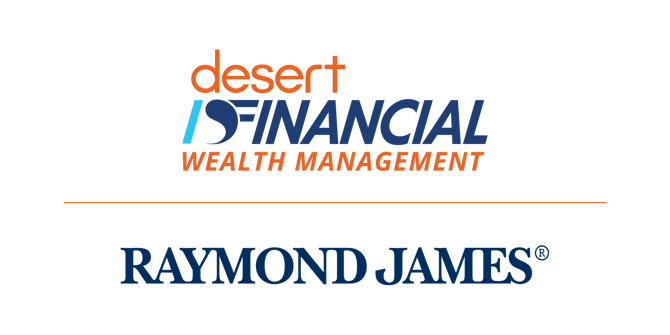 Desert Financial Wealth Management logo positioned above the Raymond James logo.